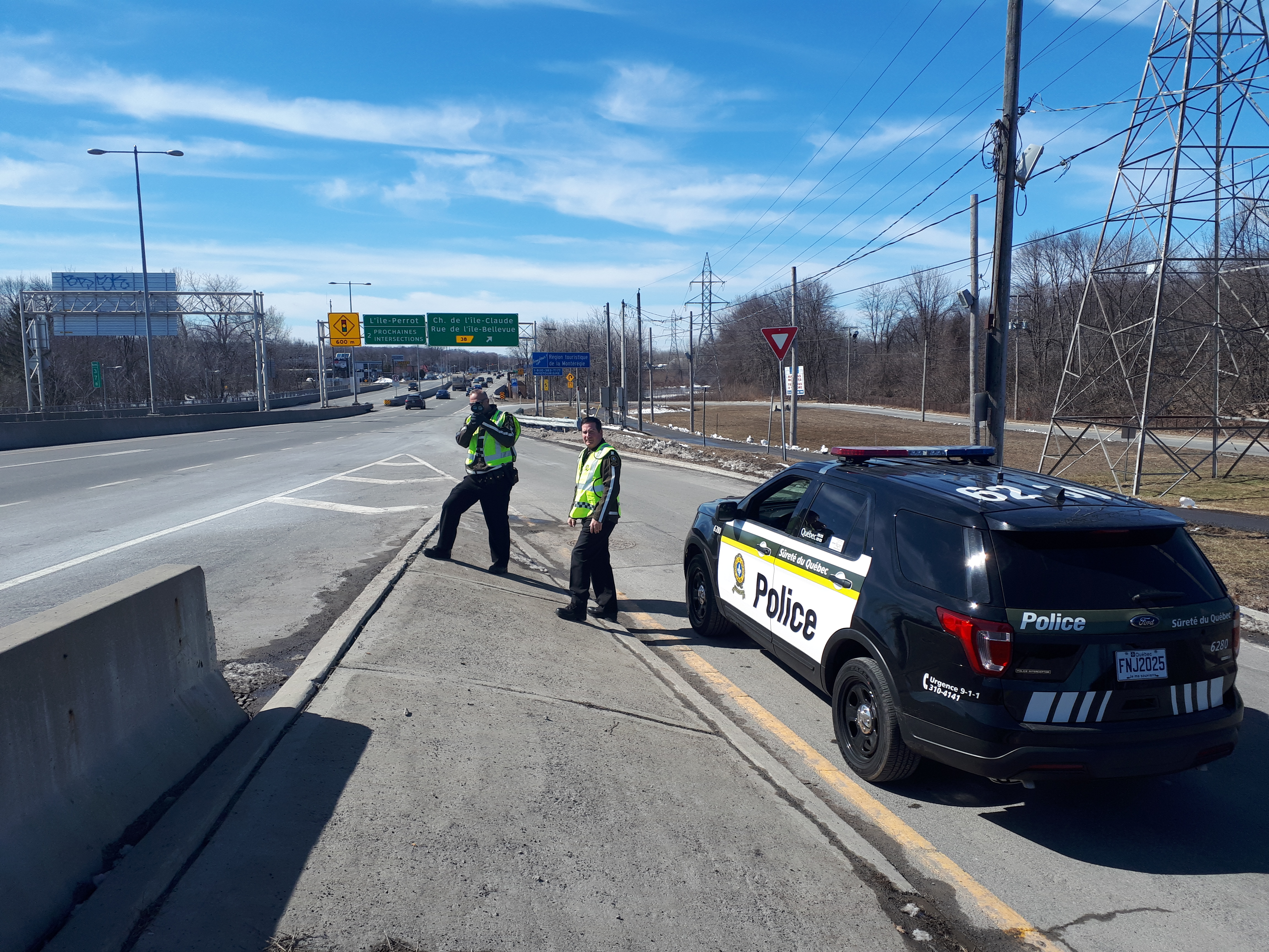 Opération radar sur le pont Mgr Langlois