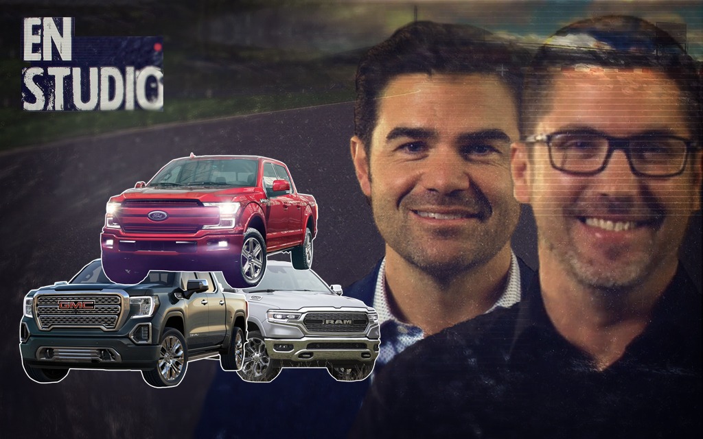 En studio : lumière sur les camionnettes pleine grandeur