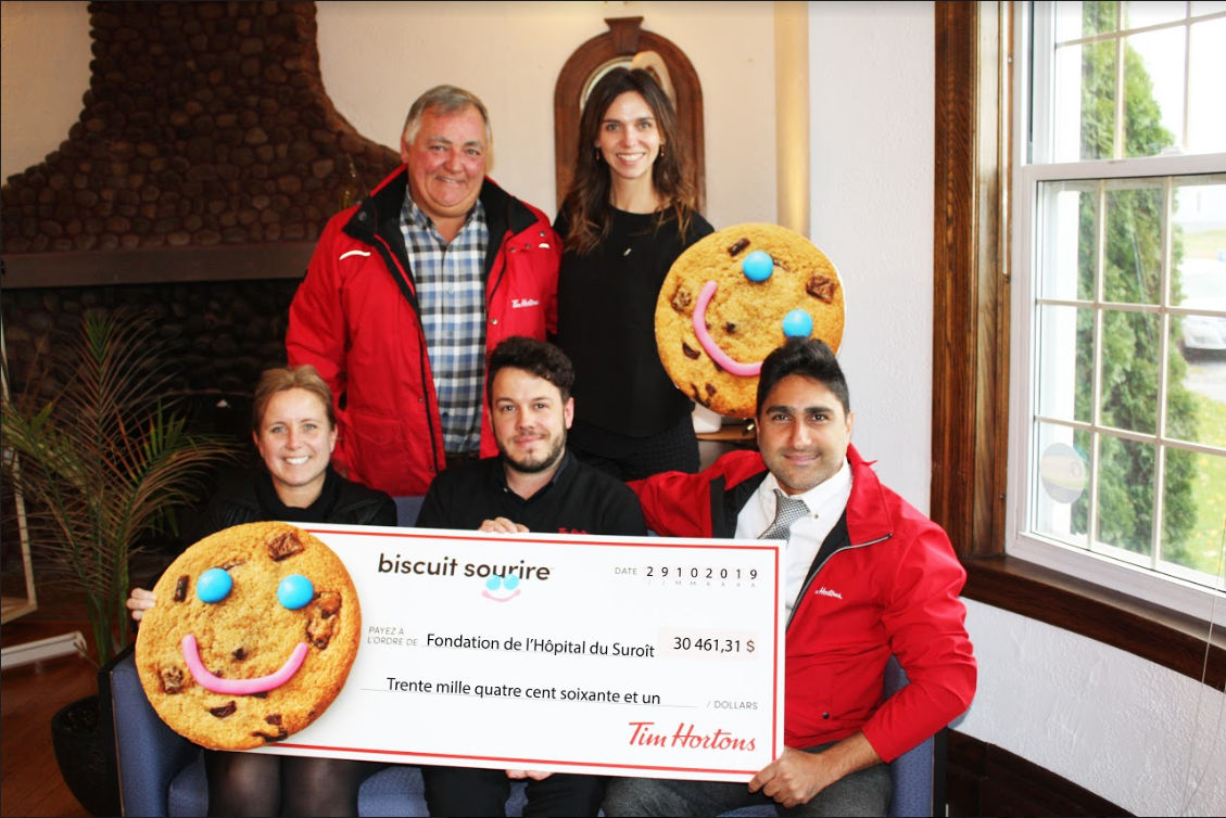 Les Biscuits Sourire rapportent 30 000 $ à la Fondation de l’hôpital