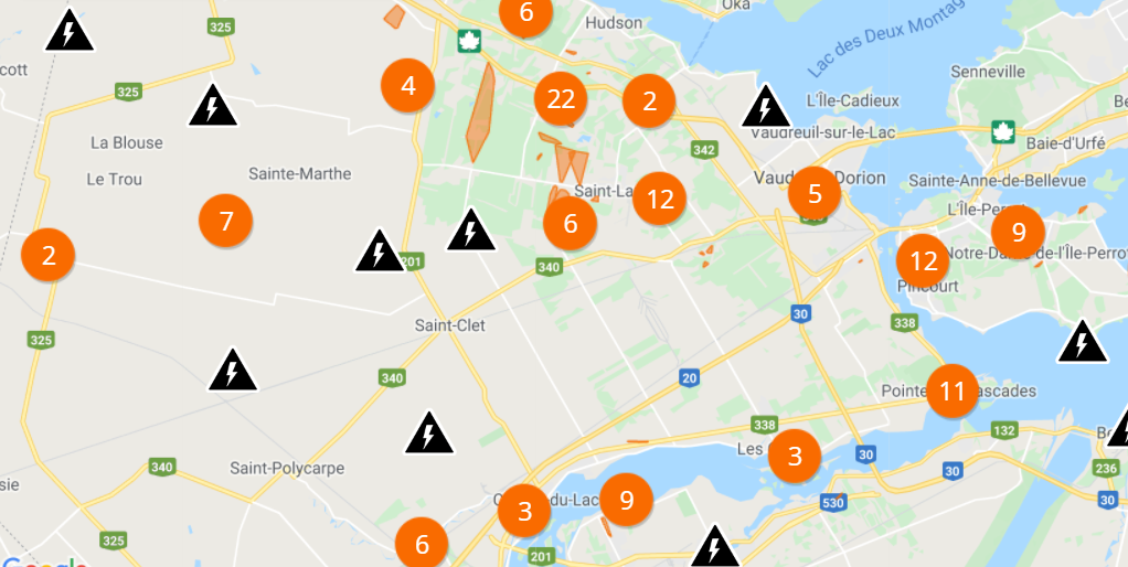 Des tronçons de réseau à reconstruire