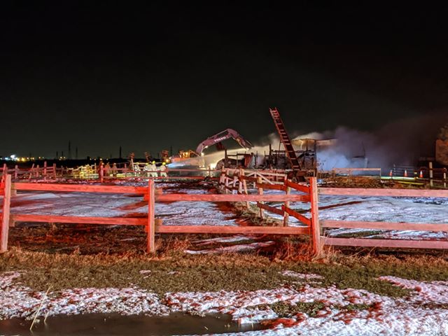Des chevaux périssent dans un feu à Beauharnois