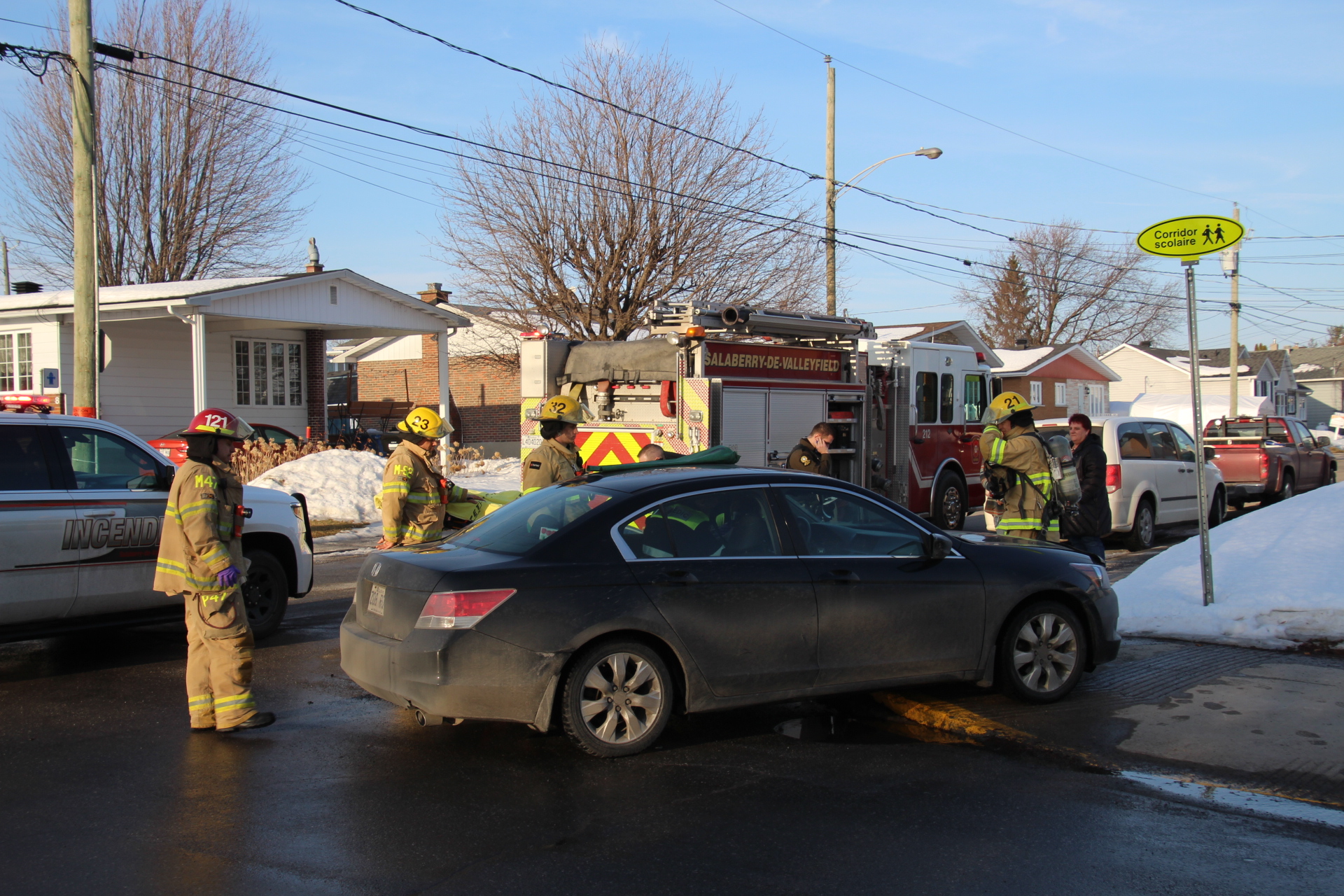 Image illustrant l'article: Blessures et tôle froissée sur Quevillon