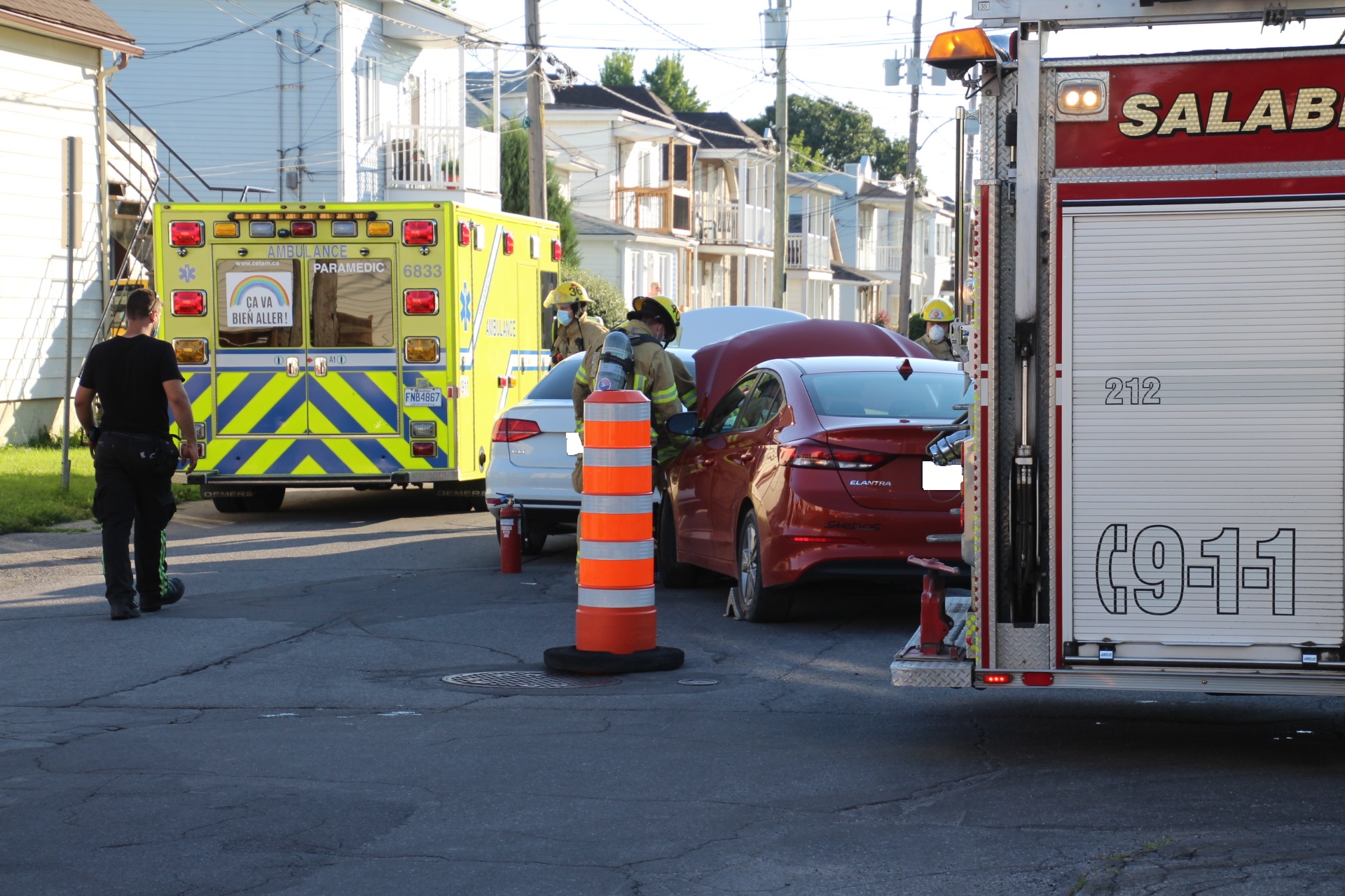 Collision matérielle sur Saint-Lambert et Saint-François
