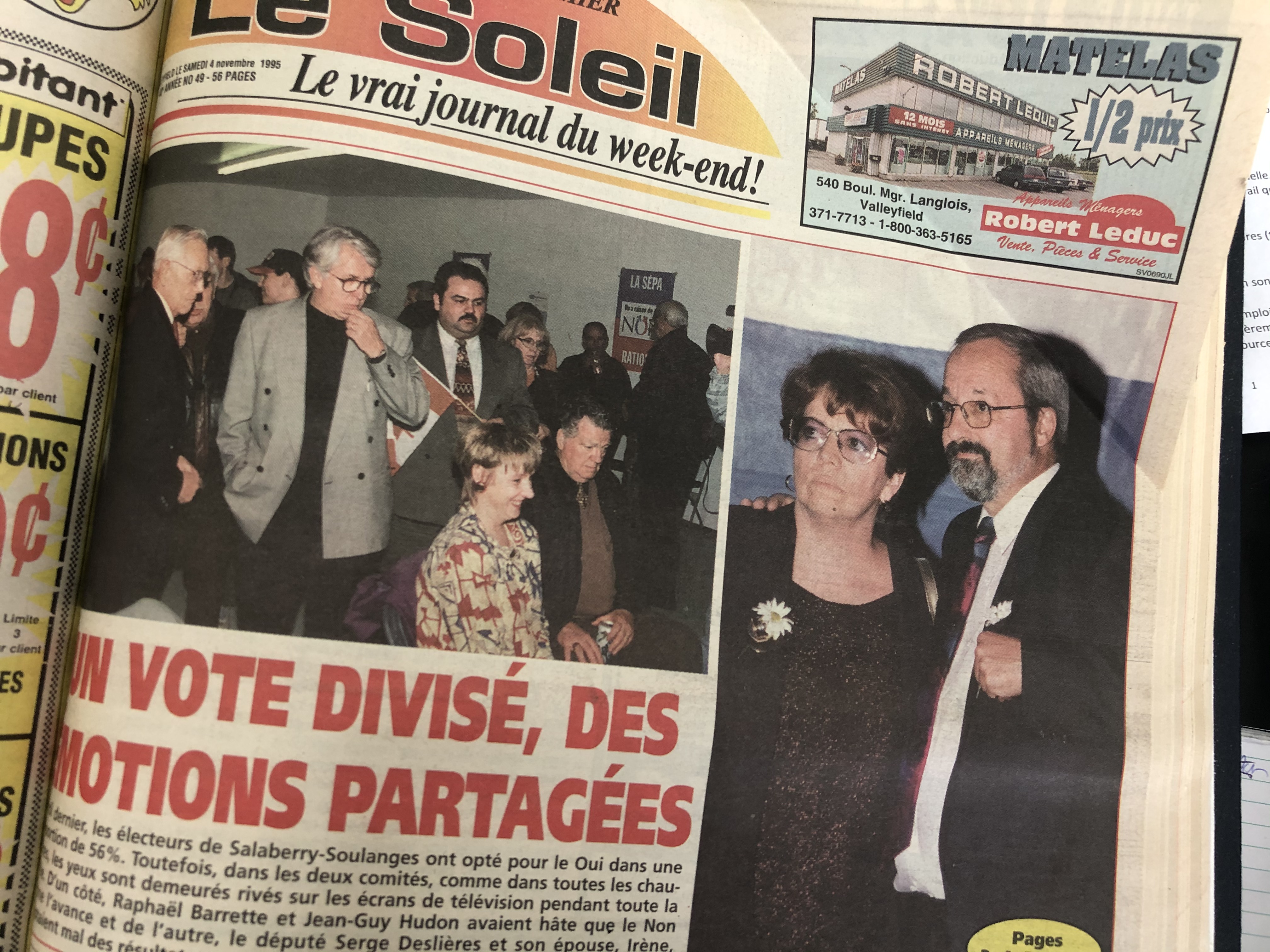 Le soir où le Québec a dit son 2e non