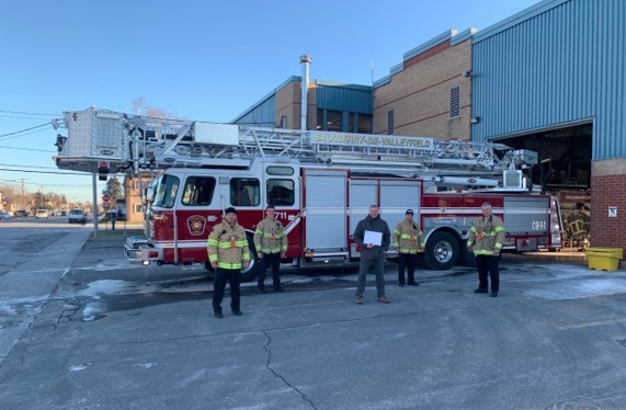 Image illustrant l'article: Des pompiers généreux à Valleyfield