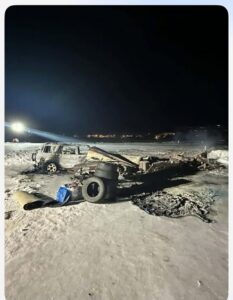 Incendie au site de courses sur glace à Beauharnois
