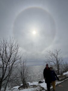 Halo solaire dans le ciel du Suroît