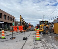Rue Ellice : préparation en vue de l’enfouissement des fils