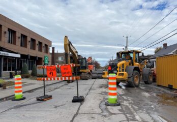 Rue Ellice : préparation en vue de l’enfouissement des fils
