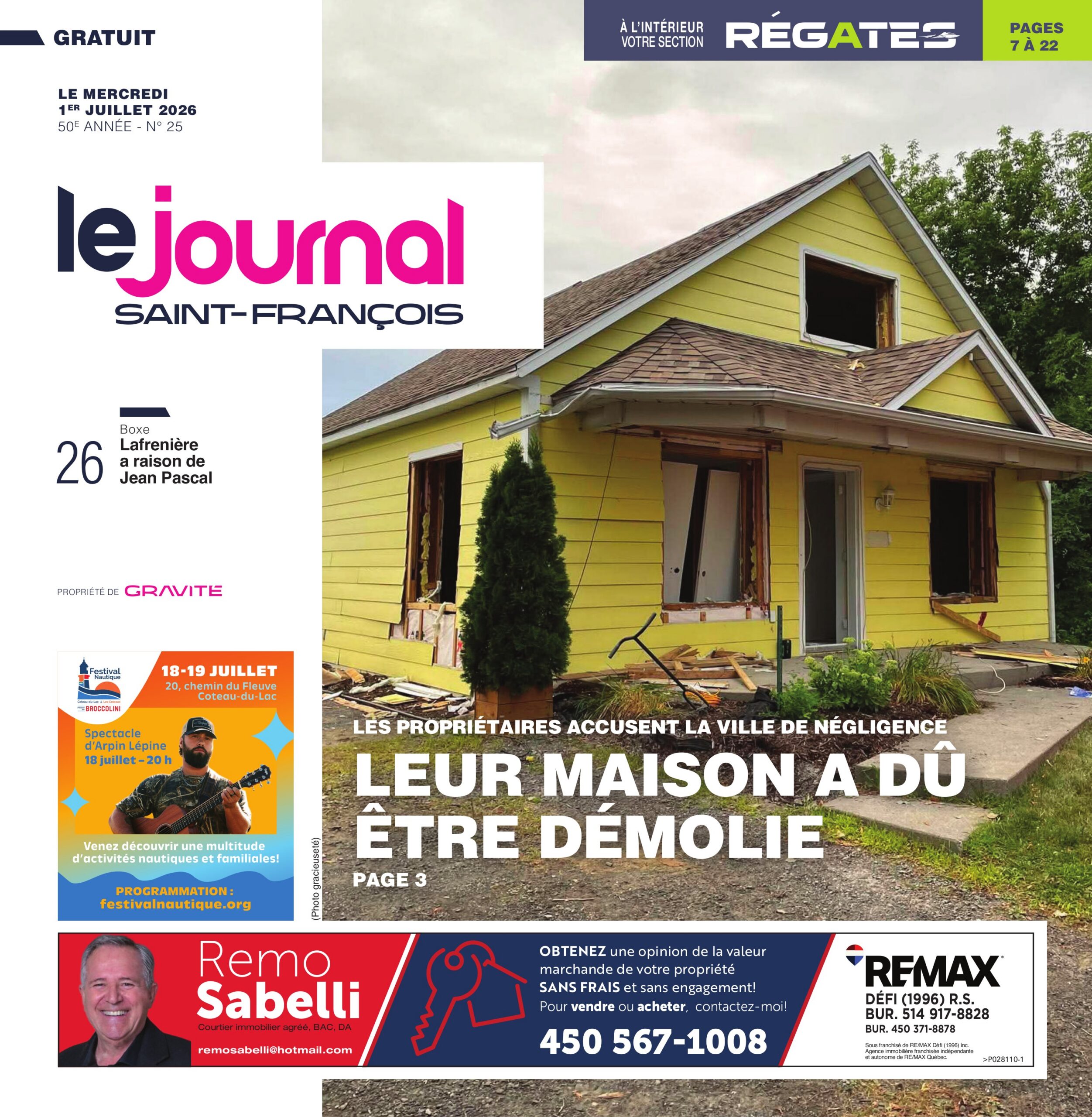 Le journal Saint-François – 1er juillet 2026
