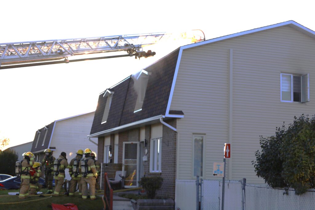 Intervention des pompiers sur la rue Bourdon