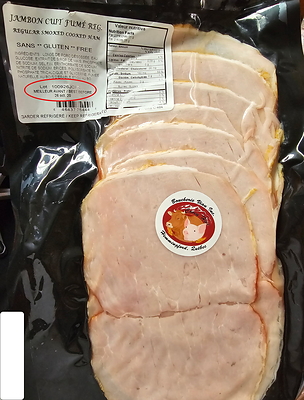 Mise en garde à l&rsquo;égard de jambon cuit fumé
